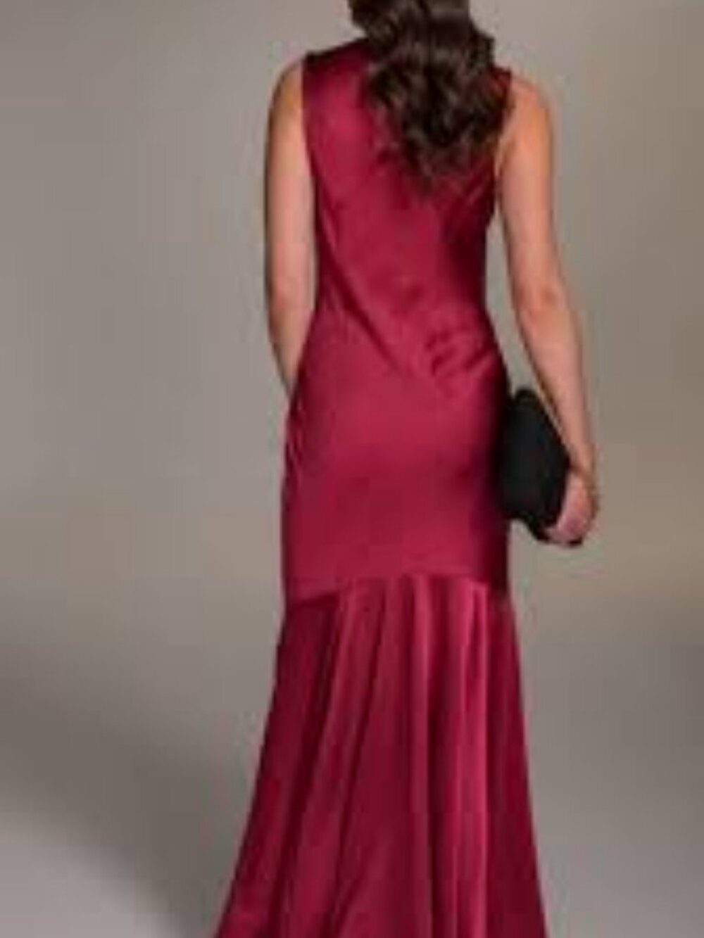 52 - NWT DONNA KARAN COWL NECK SATIN MAXI DRESS - Picture 5 of 8